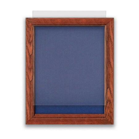 United Visual Products Indoor Enclosed Combo Board, 72"x36", Gold Frame/Blue & Forbo UVCB7236G-BLUE-FORBO